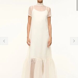 Staud Calluna Sheer Layered Dress